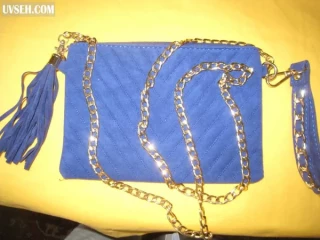 2 в 1 сумка синяя маленькая сумочка клатч