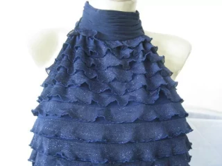 Платье американка темно-синее праздничное с блестками